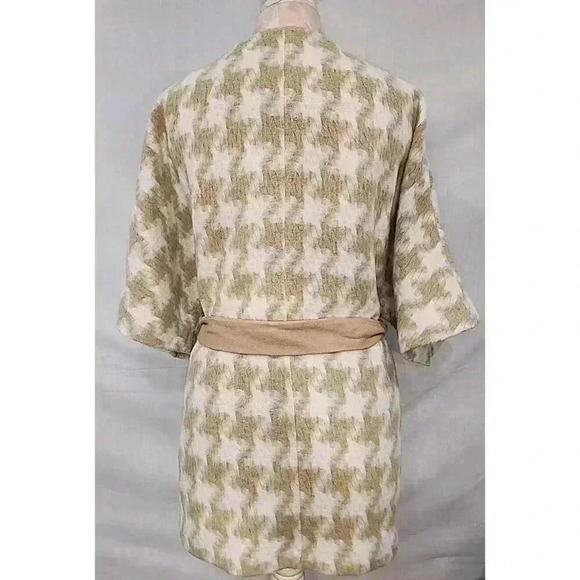Elevenses Herringbone Retro 3/4 Sleeve Wrap Coat - Picture 2 of 11
